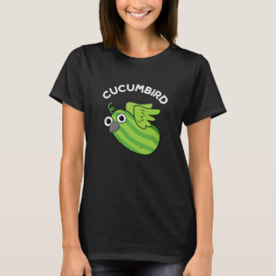 Cucumbird Funny Veggie Cucumber Pun Dark BG T-Shirt
