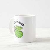 Cucumbird Funny Veggie Cucumber Pun Kaffeetasse (Vorderseite Links)