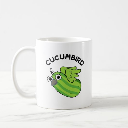 Cucumbird Funny Veggie Cucumber Pun Kaffeetasse (Links)