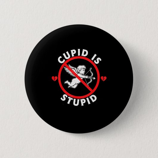 Cud Is Stud Hate Valentines Anti Valentine Stud Cu Button (Vorderseite)