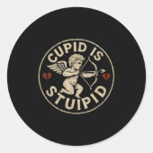 Cud Is Stud Hate Valentines Anti Valentine Stud Cu Runder Aufkleber (Vorderseite)