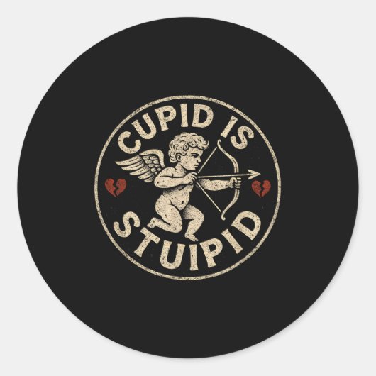 Cud Is Stud Hate Valentines Anti Valentine Stud Cu Runder Aufkleber (Vorderseite)