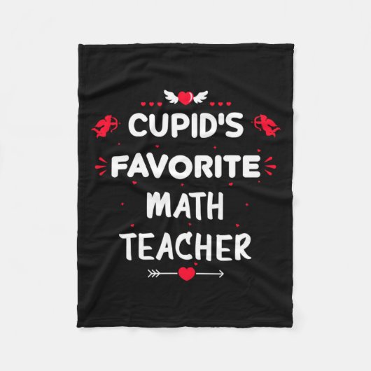 Cud S Favorite Math Teacher Valentine S Day Man  Fleecedecke (Vorderseite)