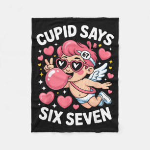 Cud sagt 67 Six Seven Meme Bubble Gum Valentinstag Fleecedecke