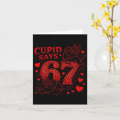 Cud Says 67 Cute Funny Valentines Day 6 7 Couple L Karte (Gelbe Blume)