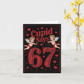 Cud Says 67 Funny 6 7 Valentine Couple Matching Si Karte (Gelbe Blume)