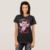Cud Says 67 Six Seven Meme Cute Cat Valentine's Da T-Shirt (Vorne ganz)