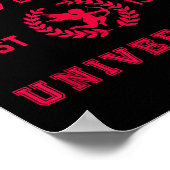 Cud University Cute Cherub Valentines Day Crest Poster (Ecke)