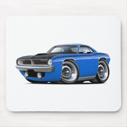 Cuda AARE Blau-Auto 1970 Mousepad (Vorne)