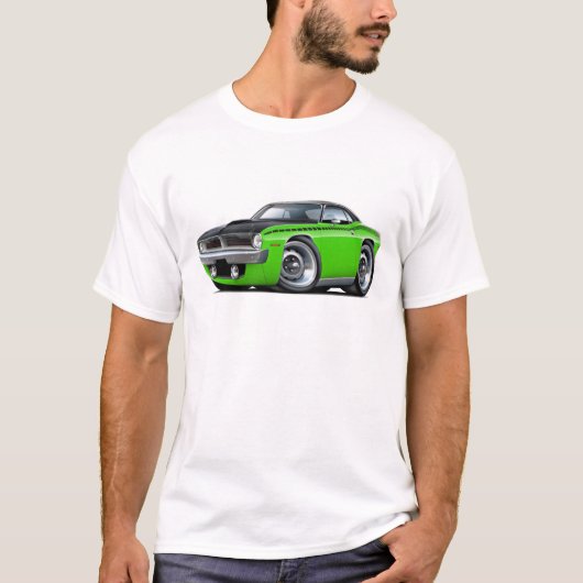 Cuda AARE Limon-Schwarzes Spitzenauto 1970 T-Shirt (Vorderseite)