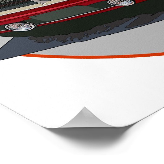 Cuda Coupe 1970 Poster (Ecke)