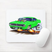 Cuda grünes Auto 1970 Mousepad (Mit Mouse)