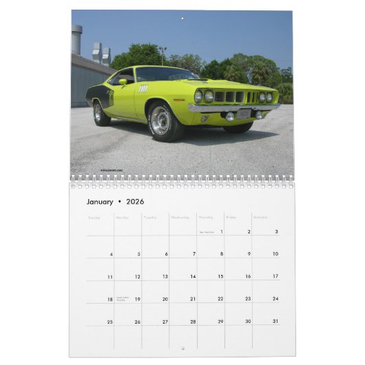 Cuda/Herausforderer-Kalender Kalender (Jan 2026)