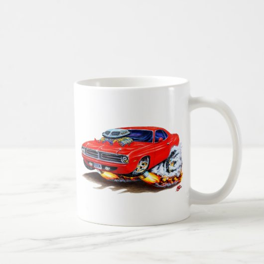 Cuda Rot-Auto 1970 Kaffeetasse (Rechts)