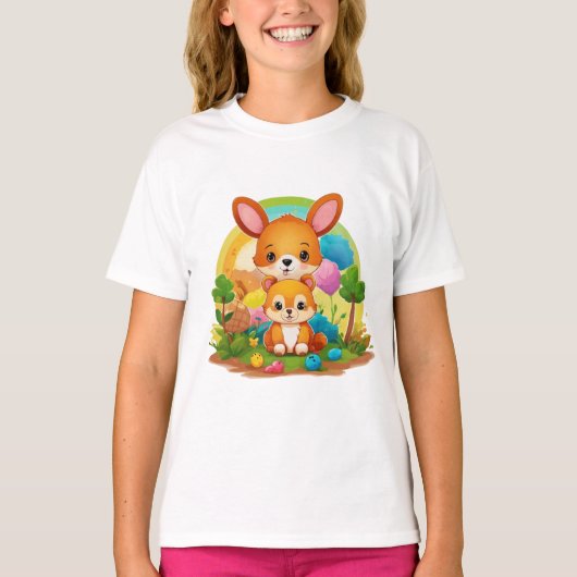 Cudded Bliss: Adorable Teddy Bären Design T-Shirt (Vorderseite)