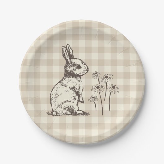 Cudded Bunny Rabbits Bonanza - Ostern Party. Pappteller (Vorderseite)