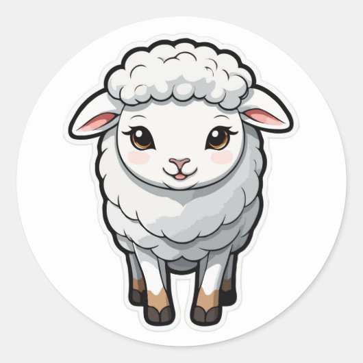 Cudded Sheep Sticker - Ein sanfter und leiser Freu (Vorderseite)