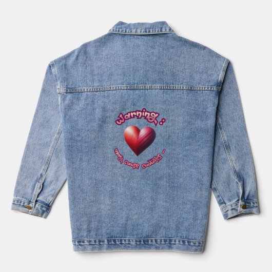  Cuddle Alert – Art with Heart! Jeansjacke (Rückseite)