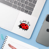 Cuddle Bug Ladybug | Niedliches und gemütliches De Aufkleber (Laptop mit iPhone)