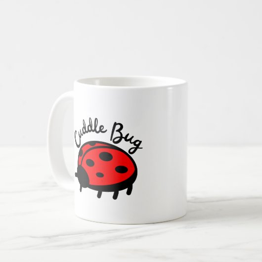 Cuddle Bug Ladybug | Niedliches und gemütliches De Kaffeetasse (Vorderseite Links)