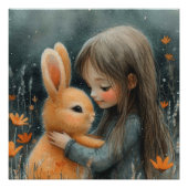 Cuddle Bunny: Ein bisschen Whimsy Bunny Poster (Vorderseite)