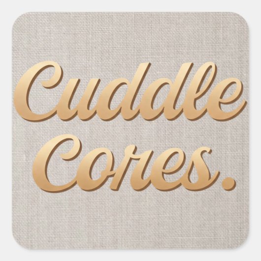 Cuddle Cores Quadratischer Aufkleber (Vorderseite)