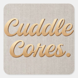Cuddle Cores Quadratischer Aufkleber