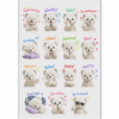 Cuddle Cub – Süßes Teddy-Mood-Sticker-Pack Aufkleber (Vorderseite)