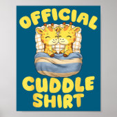 Cuddle Cute Giraffes Couple Valentine's Day  Poster (Vorne)