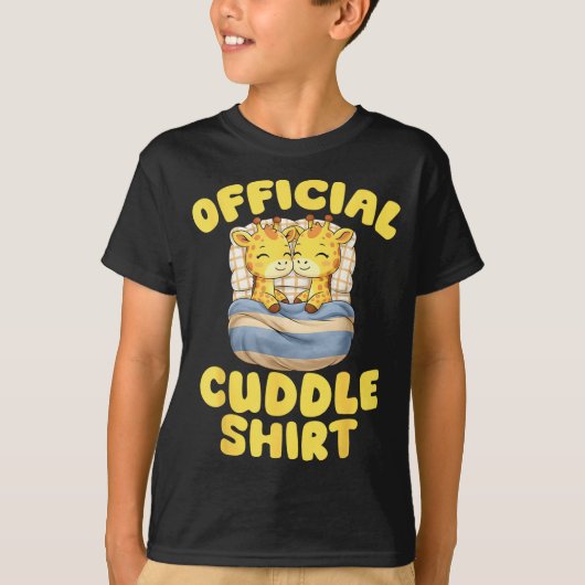 Cuddle Cute Giraffes Couple Valentine's Day  T-Shirt (Vorderseite)