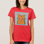 CUDDLE GINGER CAT-FUNNY NIEDLICHE T - SHIRT (Vorderseite)