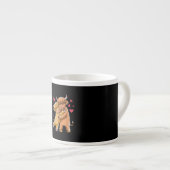 Cuddle Highland Cattle Scottish Cow Bauern Gift Espressotasse (Vorderseite Rechts)