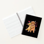 Cuddle Highland Cattle Scottish Cow Bauern Gift Notizblock (Innenseite)