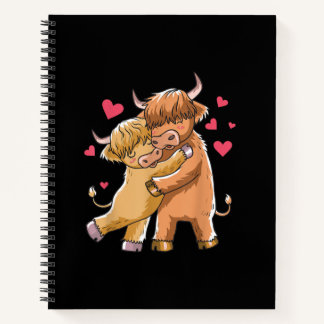 Cuddle Highland Cattle Scottish Cow Bauern Gift Notizblock
