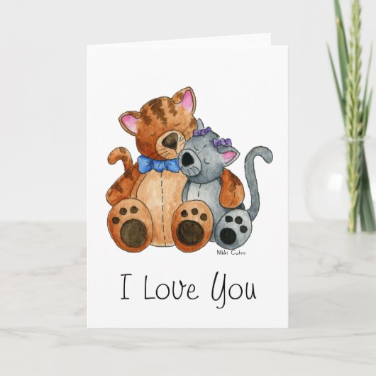 Cuddle-Kätzchen-Karte Karte (Vorderseite)