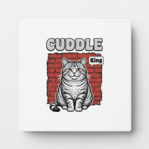 Cuddle King Vintage Katzen-Shirt Design_1 Fotoplatte