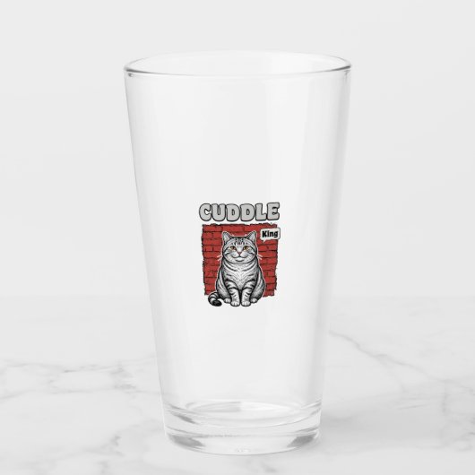 Cuddle King Vintage Katzen-Shirt Design_1 Glas (Vorderseite)