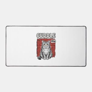 Cuddle King Vintage Katzen-Shirt-Design_1 Schreibtischunterlage
