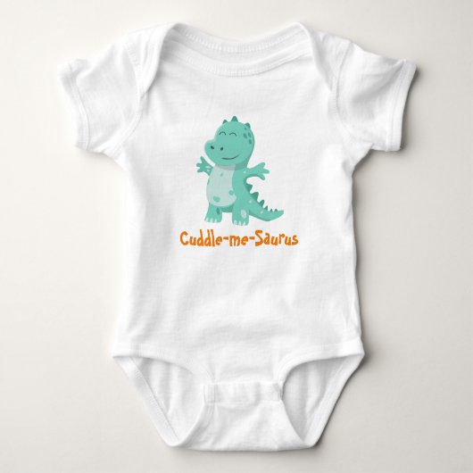 Cuddle-Me-Saurus: Huggable Dino Delight Baby Strampler (Vorderseite)