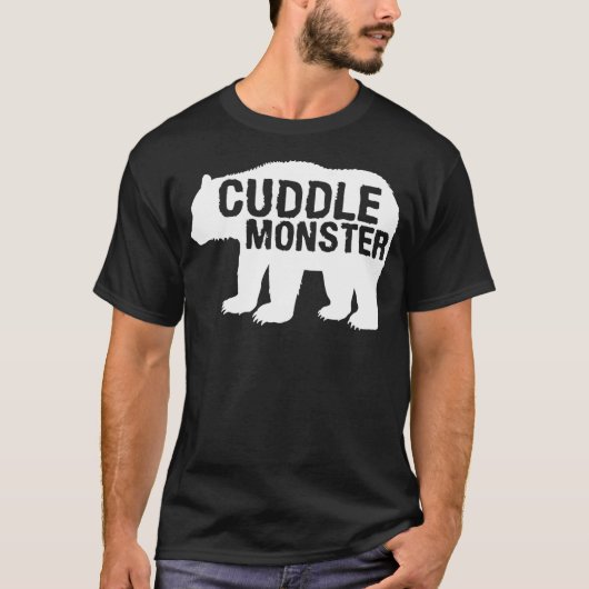 Cuddle Monster Bear Silhouette Fun Novelty T-Shirt (Vorderseite)