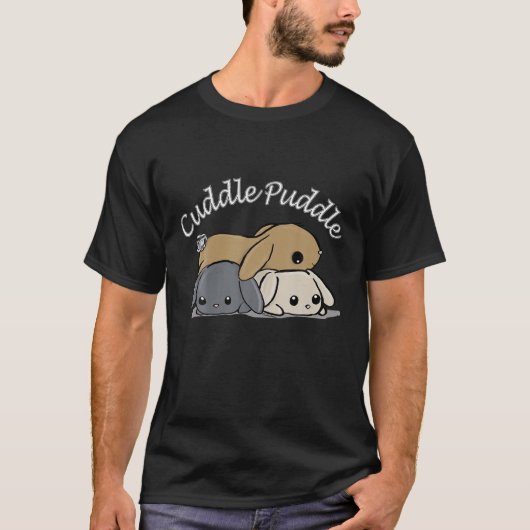Cuddle Puddle Rabbit Pile Bunny Snuggle Geschenk T T-Shirt (Vorderseite)