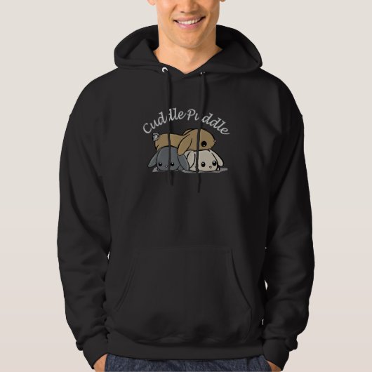 Cuddle Puddle Rabbit Pile Bunny Snuggle Hoodie (Vorderseite)