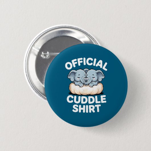 Cuddle Shirt Cute Baby Elephant Snuggle Button (Vorne & Hinten)