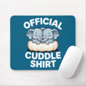 Cuddle Shirt Cute Baby Elephant Snuggle  Mousepad (Mit Mouse)