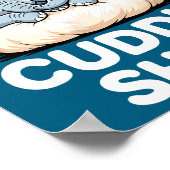 Cuddle Shirt Cute Baby Elephant Snuggle Poster (Ecke)