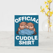Cuddle Shirt Cute Beavers Snuggling Karte (Gelbe Blume)