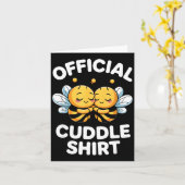 Cuddle Shirt Cute Bees Funny Cozy Couple  Karte (Gelbe Blume)