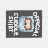 Cuddle Shirt Cute Sleepy Monkey Couple  Fleecedecke (Vorderseite (Horizontal))