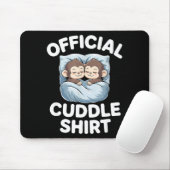 Cuddle Shirt Cute Sleepy Monkey Couple Mousepad (Mit Mouse)