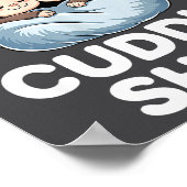 Cuddle Shirt Cute Sleepy Monkey Couple  Poster (Ecke)